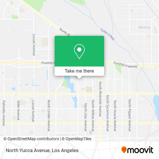 North Yucca Avenue map