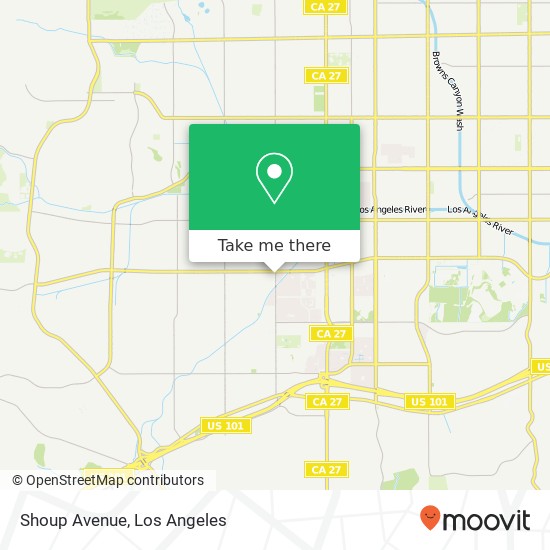 Shoup Avenue map