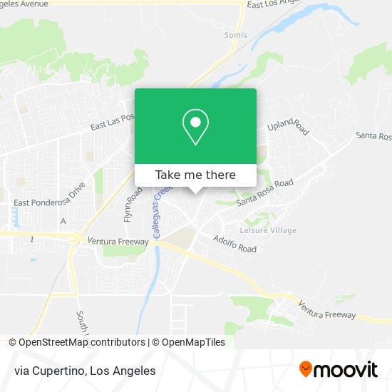 Mapa de via Cupertino