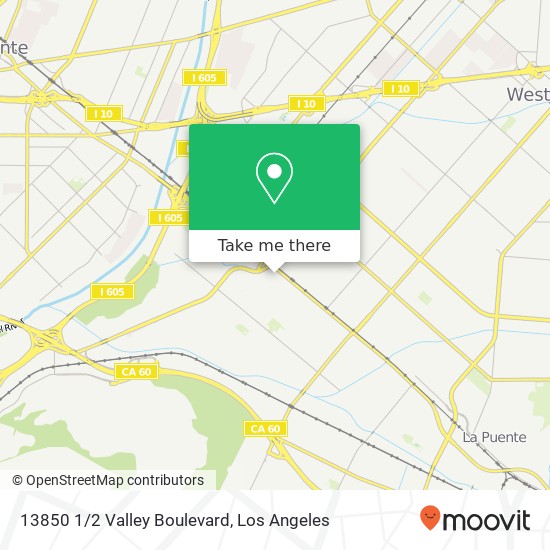 Mapa de 13850 1/2 Valley Boulevard