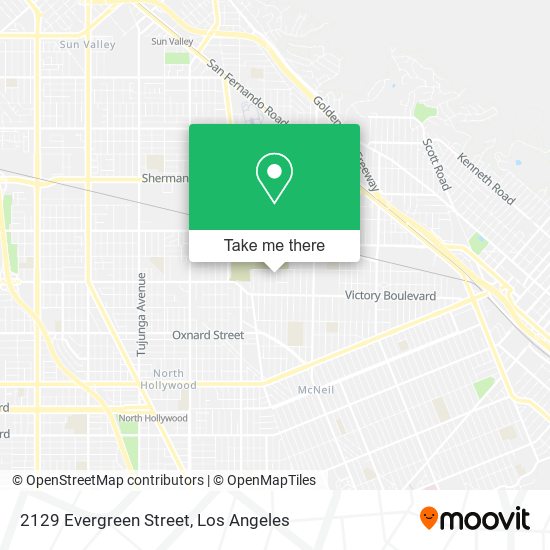 2129 Evergreen Street map