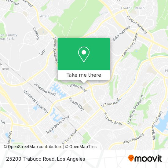 Mapa de 25200 Trabuco Road