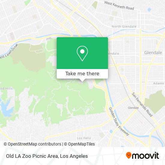 Mapa de Old LA Zoo Picnic Area