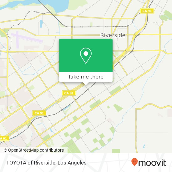 TOYOTA of Riverside map