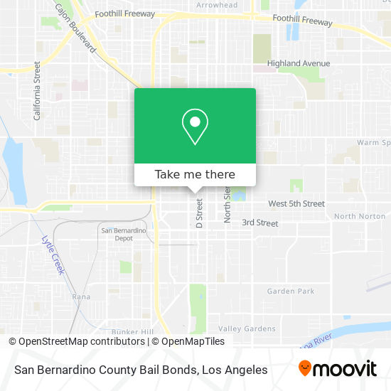 San Bernardino County Bail Bonds map