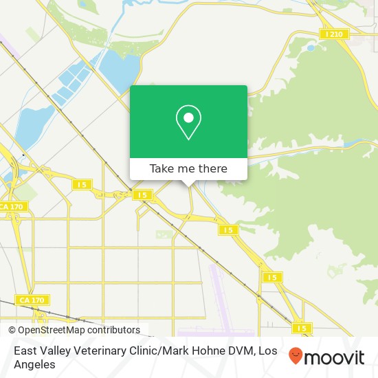Mapa de East Valley Veterinary Clinic / Mark Hohne DVM