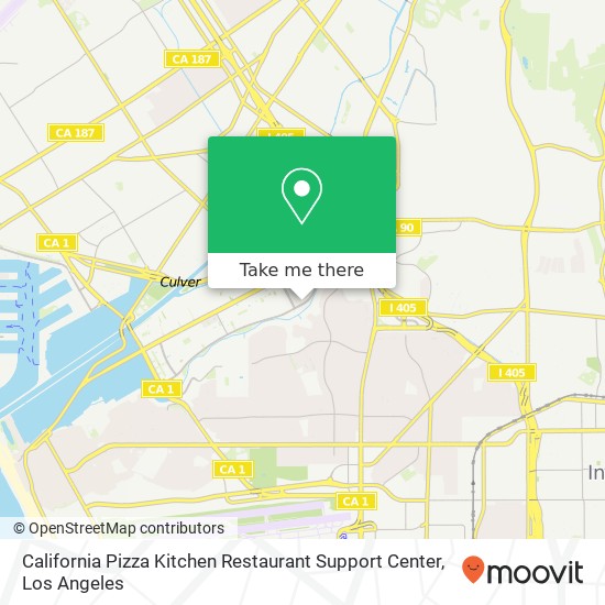 Mapa de California Pizza Kitchen Restaurant Support Center