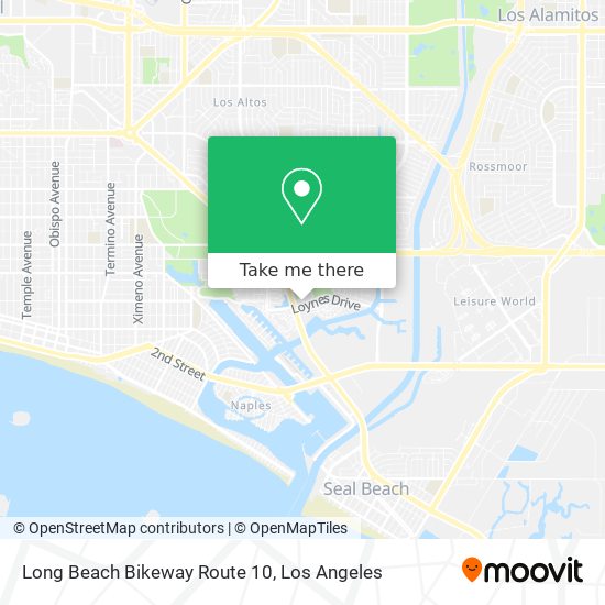 Long Beach Bikeway Route 10 map