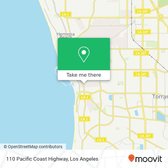 110 Pacific Coast Highway map