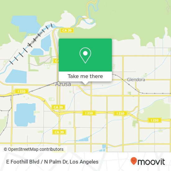 Mapa de E Foothill Blvd / N Palm Dr