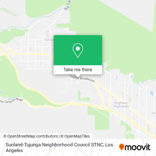 Sunland-Tujunga Neighborhood Council STNC map