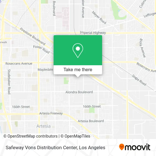 Mapa de Safeway Vons Distribution Center