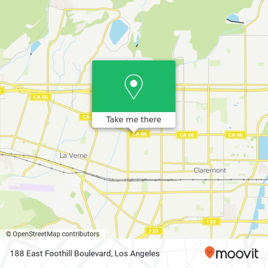 Mapa de 188 East Foothill Boulevard