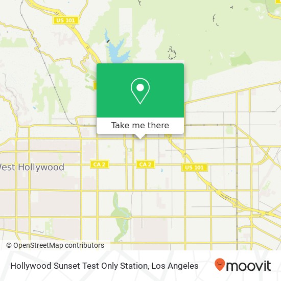 Hollywood Sunset Test Only Station map