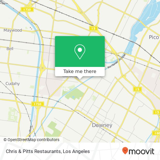 Mapa de Chris & Pitts Restaurants