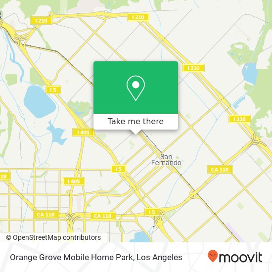 Mapa de Orange Grove Mobile Home Park