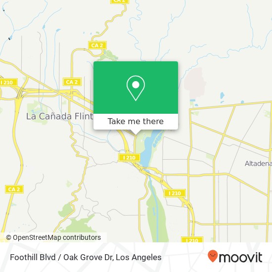 Mapa de Foothill Blvd / Oak Grove Dr