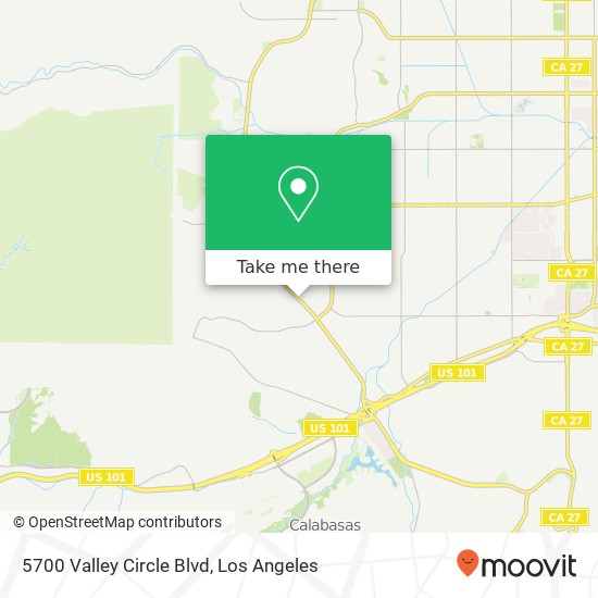 Mapa de 5700 Valley Circle Blvd