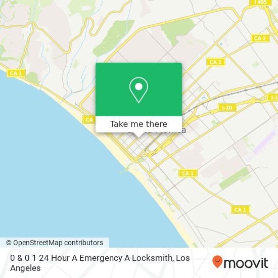 0 & 0 1 24 Hour A Emergency A Locksmith map