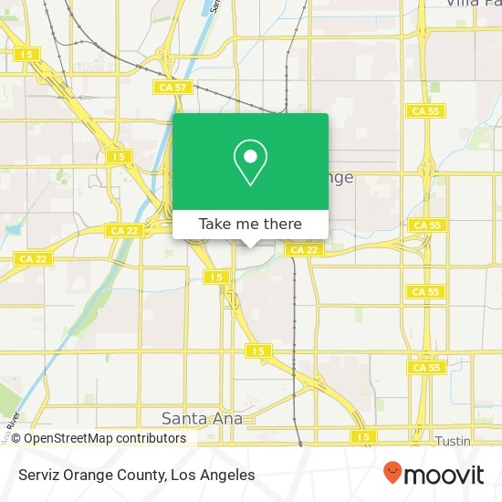 Serviz Orange County map