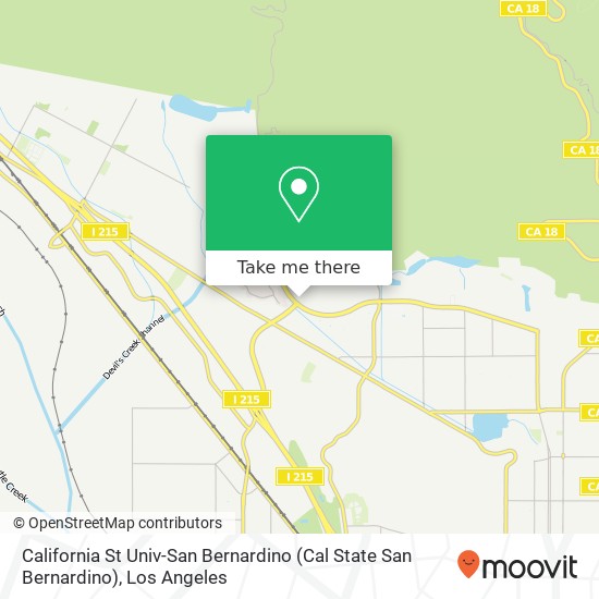Mapa de California St Univ-San Bernardino (Cal State San Bernardino)