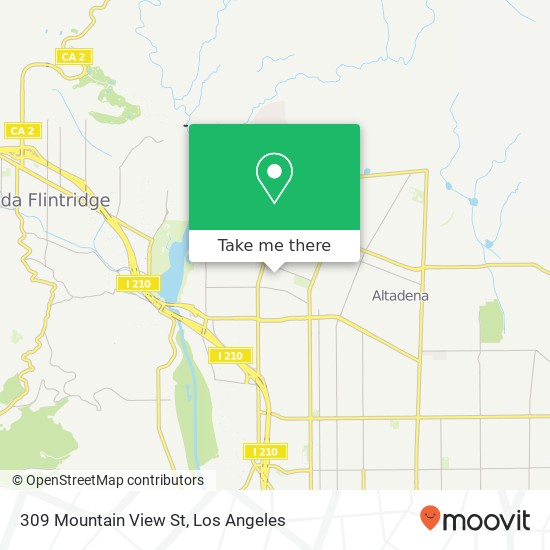 Mapa de 309 Mountain View St