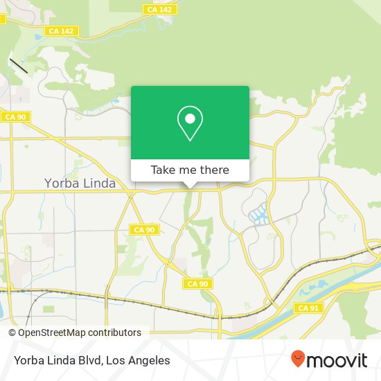 Mapa de Yorba Linda Blvd