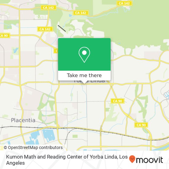 Mapa de Kumon Math and Reading Center of Yorba Linda