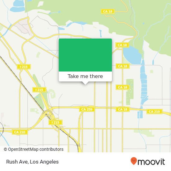 Rush Ave map