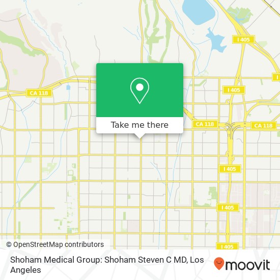 Mapa de Shoham Medical Group: Shoham Steven C MD