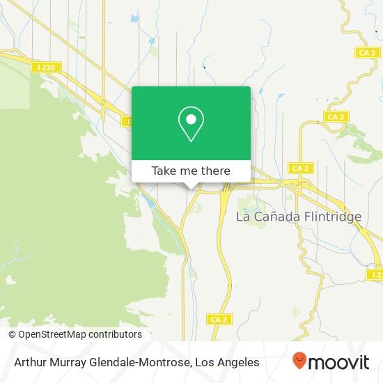 Arthur Murray Glendale-Montrose map