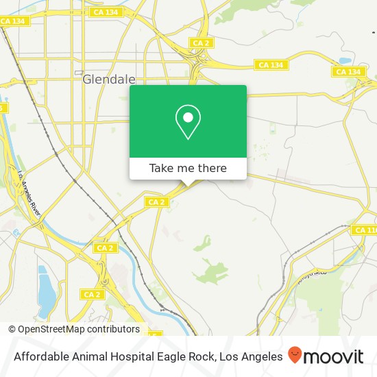 Mapa de Affordable Animal Hospital Eagle Rock