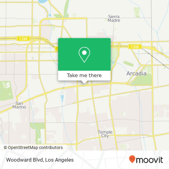 Mapa de Woodward Blvd
