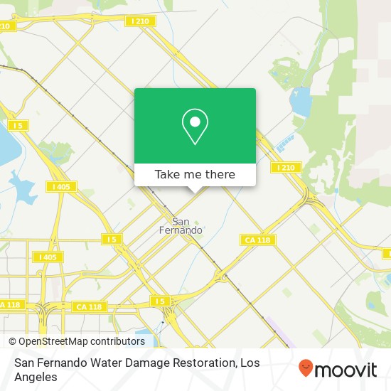 San Fernando Water Damage Restoration map