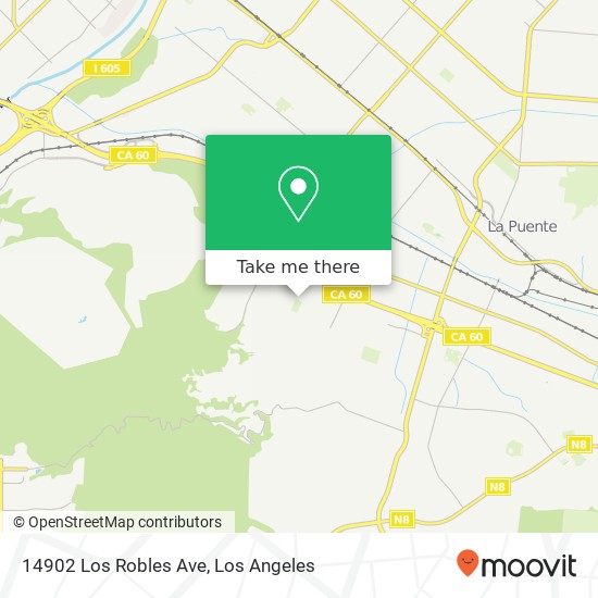 Mapa de 14902 Los Robles Ave