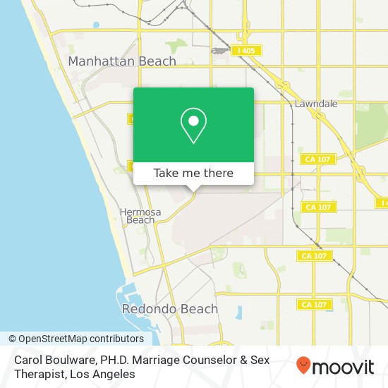 Mapa de Carol Boulware, PH.D. Marriage Counselor & Sex Therapist