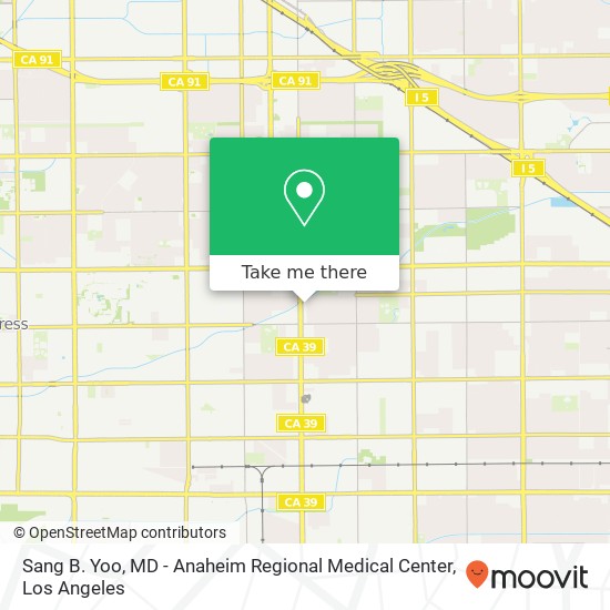 Sang B. Yoo, MD - Anaheim Regional Medical Center map