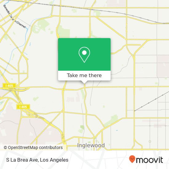 S La Brea Ave map