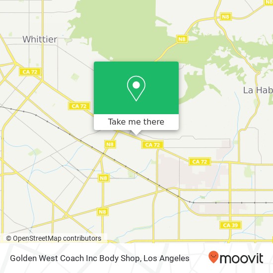 Mapa de Golden West Coach Inc Body Shop