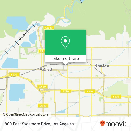 800 East Sycamore Drive map