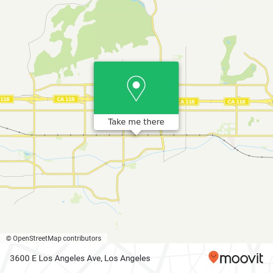 Mapa de 3600 E Los Angeles Ave