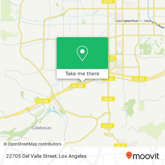 Mapa de 22705 Del Valle Street