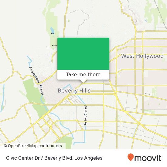 Mapa de Civic Center Dr / Beverly Blvd