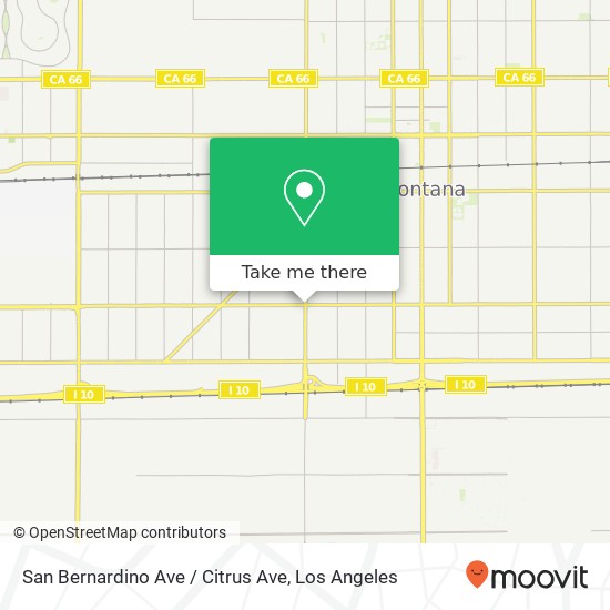 Mapa de San Bernardino Ave / Citrus Ave