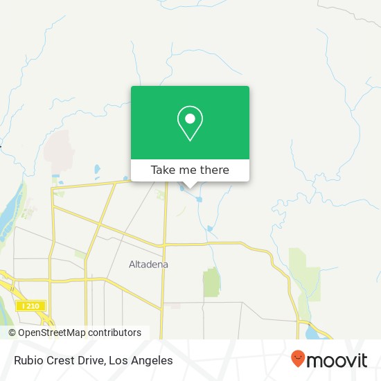 Rubio Crest Drive map