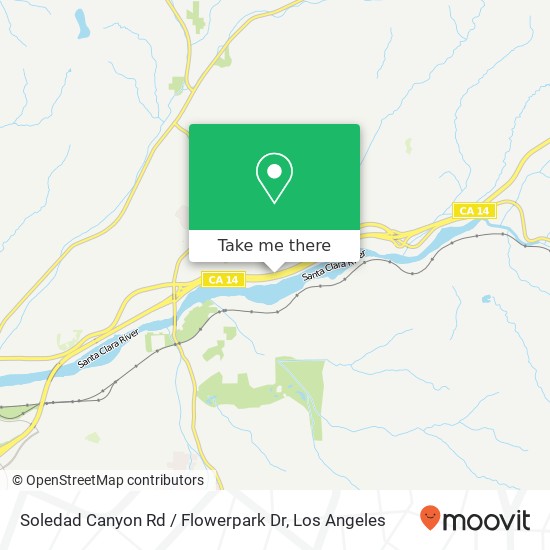 Mapa de Soledad Canyon Rd / Flowerpark Dr