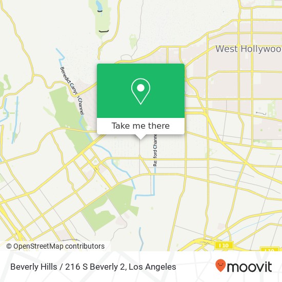 Mapa de Beverly Hills / 216 S Beverly 2