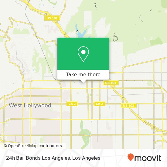 Mapa de 24h Bail Bonds Los Angeles