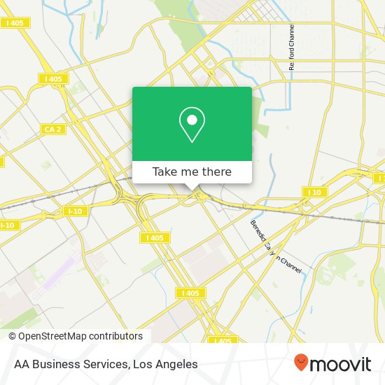 AA Business Services map