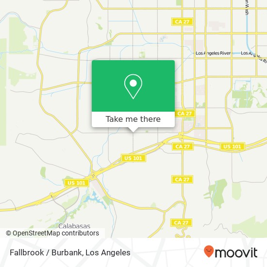 Fallbrook / Burbank map